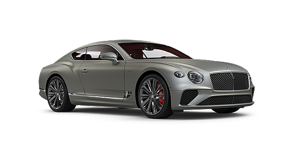Bentley Santiago Bentley GT Speed coupe in Extreme Silver paint front 34