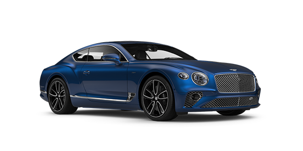 Bentley Santiago Bentley GT Azure coupe in Sequin Blue paint front 34